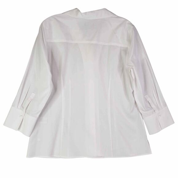 Talbots Blouse Shirt Women’s Size 12P Petite White Button Up Cotton New - Picture 3 of 10